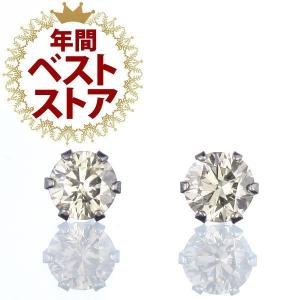 ピアス ダイヤモンド 一粒 プラチナ スタッドピアス レディース 一粒ピアス オーダー｜suehiro