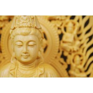 木彫り 仏像 観音様 観音菩薩 観世音菩薩 観自...の商品画像