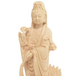 仏像 陶器製 金ミクロ菩薩 規格 大 日本製 陶器 仏具 弥勒菩薩 置物