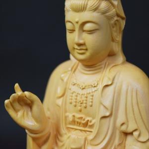 木彫り 仏像 観音様 水瓶 観音菩薩 観世音菩薩 観自在菩薩