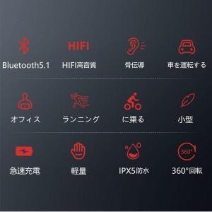 骨伝導イヤホン Bluetooth5.1 片耳...の詳細画像5