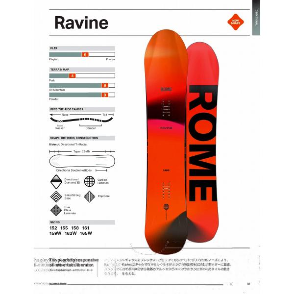 SALE セール　 2025-26モデル ROME SNOWBOARD / RAVINE 送料代引き...
