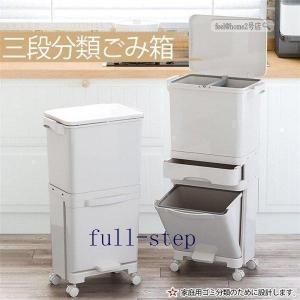 ゴミ箱キッチン分別2段ゴミばこ蓋つき45L縦型...の詳細画像1