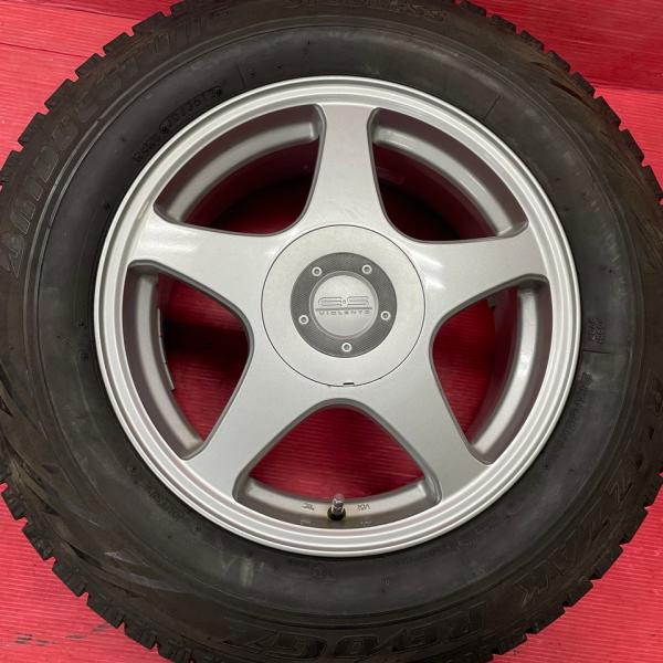 タイヤホイール4本 215/65R16 16×7.0J 35 114.3 5H ブリヂストン ブリザ...