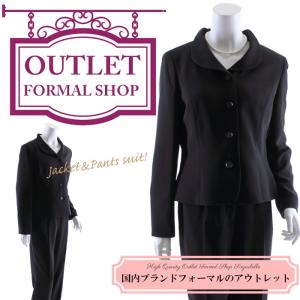 【69％OFF!】ブラックフォーマルパンツスーツ喪服礼服｜ショールカラーブラックパンツスーツ１３号