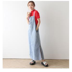 ウォッシュデニム サロペット スカート ジャン...の詳細画像5