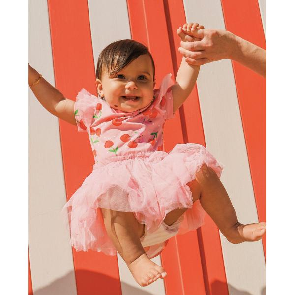 Rock Your Baby(ロックユアベビー) Pink cerry サーカスフリルロンパース　(...