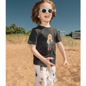 Hebe【ヘベ】Dog print ショートスリーブTee グレー