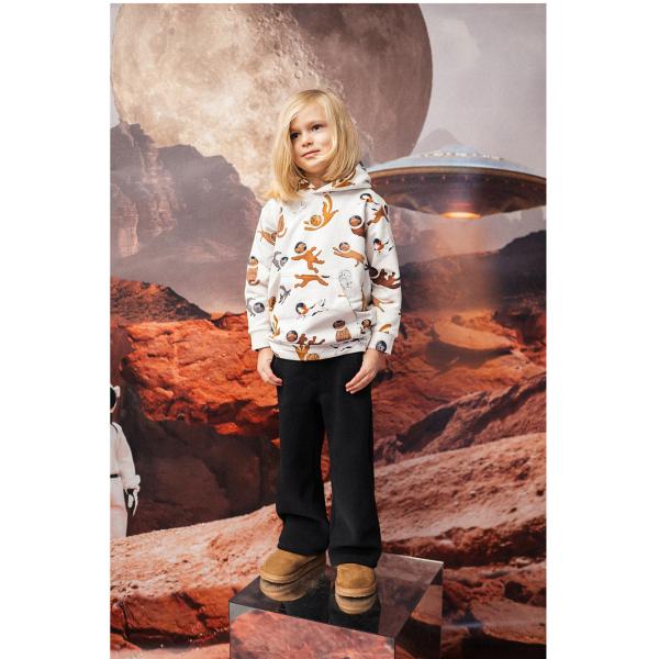 Hebe【ヘベ】 Cat and dog print　スウェットフーディー