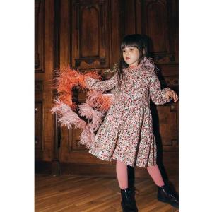 (146/152サイズ) Hebe (ヘベ) Pink flower print　ロングスリーブワン...