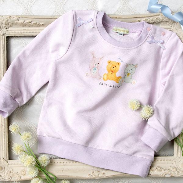 SALE(80〜100cm)　panpantutu(パンパンチュチュ)　ベア&amp;フレンズ ライトスウェ...