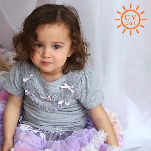 (80〜100cm) panpantutu(パンパンチュチュ)　UVcut チュールリボントップ/ジ...