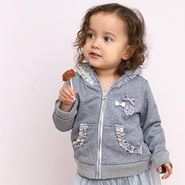 (80〜130cm)panpantutu(パンパンチュチュ) リボンパレードフリルパーカー/ライトグ...