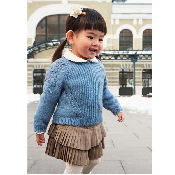 Mayoral (マヨラル) Flowers  ニットTop　ブルー