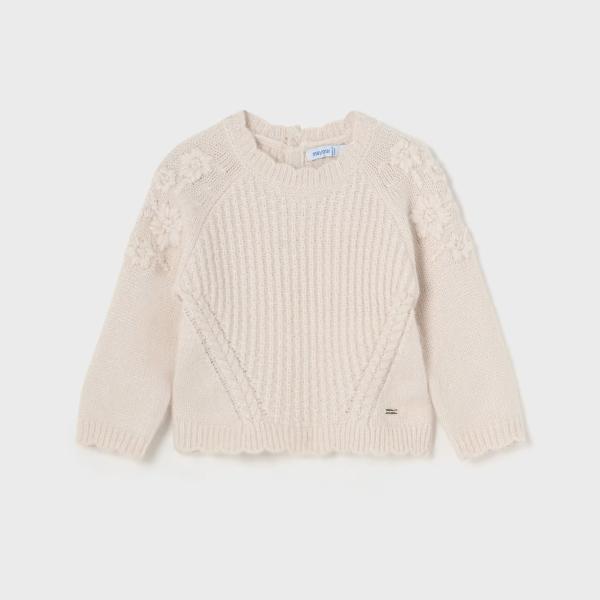 Mayoral (マヨラル) Flowers  ニットTop　アイボリー