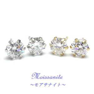 K18イエローゴールド モアサナイト ピアス : ジェムキャッスルゆきざき