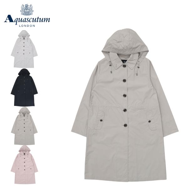 AQUASCUTUM アクアスキュータム レインコート レインウェア ステンカラーコート レディース...