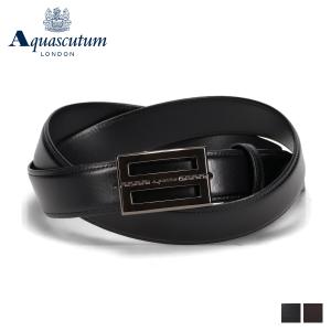 AQUASCUTUM アクアスキュータム ベルト レザーベルト メンズ 本革 日本製 LEATHER BELT ブラック ダーク ブラウン 黒 AQ-4080118｜sugaronlineshop