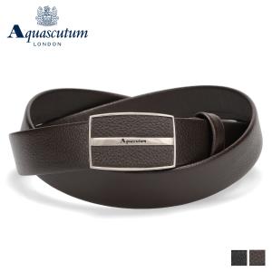 AQUASCUTUM アクアスキュータム ベルト レザーベルト メンズ 本革 日本製 LEATHER BELT ブラック ダーク ブラウン 黒 AQ-4080123L｜sugaronlineshop