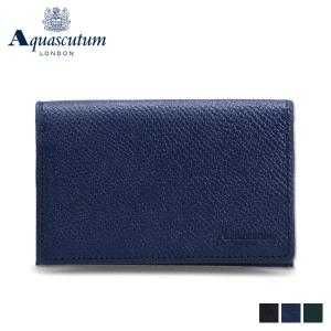 AQUASCUTUM アクアスキュータム カードケース 名刺入れ 定期入れ パスケース リバプール メンズ 本革 撥水 AQ-9120121｜sugaronlineshop