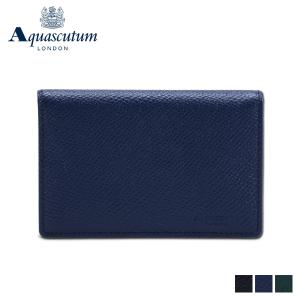 AQUASCUTUM アクアスキュータム カードケース 名刺入れ 定期入れ パスケース リバプール 二つ折り メンズ 本革 撥水 AQ-9150121｜sugaronlineshop