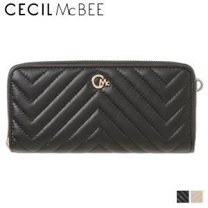 CECIL McBEE セシルマクビー 長財布 レディース ラウンドファスナー キルト QUILT WALLET ブラック ベージュ 黒 CM122092｜sugaronlineshop