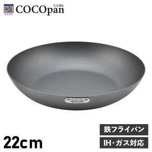 ココパン COCOpan フライパン 22cm ベーシック IH ガス対応 鉄 リバーライト 極SONS BASIC C101-004｜sugaronlineshop