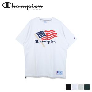 Champion チャンピオン Tシャツ 半袖 メンズ SHORT SLEEVE T-SHIRT ブラック ホワイト グレー グリーン 黒 白 C3-X322｜sugaronlineshop
