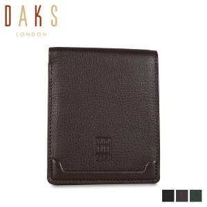 DAKS（ダックス） 二つ折り財布 WALLET メンズ ブラック ブラウン