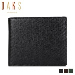 ダックス DAKS 二つ折り財布 メンズ WALLET ブラック ブラウン グリーン 黒 DP34414｜sugaronlineshop