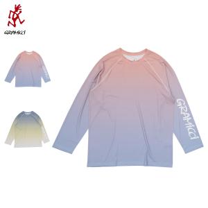 グラミチ GRAMICCI Tシャツ 長袖 ロンT カットソー ラッシュガード UPFシールドロングスリーブトップ メンズ レディース ブルー イエロー G4SU-T070｜sugaronlineshop