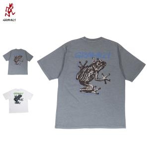 グラミチ GRAMICCI Tシャツ 半袖 スティッキーフロッグ メンズ STICKY FROG TEE ホワイト グレー 白 G4SU-T072