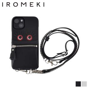 IROMEKI イロメキ iPhone 14 13 スマホケース スマホショルダー 携帯 アイフォン フォローミー レディース FOLLOW ME CASE ブラック シルバー 黒 IP23M-2SF｜sugaronlineshop