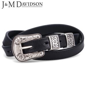 ジェイアンドエムデヴィッドソン J&M DAVIDSON ベルト レザーベルト メンズ 本革 WESTERN BUCKLE 20MM ブラック 黒 BWST-0XX-AN20｜sugaronlineshop