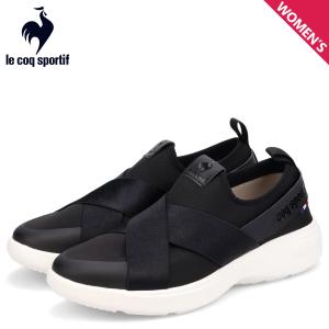 le coq sportif ルコック スポルティフ スニーカー スリッポン ラ ローヌ レディース LA RHONE ブラック 黒 QL3VJC06BK｜sugaronlineshop