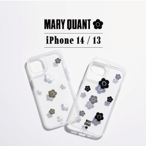 MARY QUANT マリークヮント iPhone 14 13 スマホケース 携帯 アイフォン レディース クリア 透明 マリクワ ブラック ホワイト 黒 白 IP14-MQ11-12 母の日｜sugaronlineshop