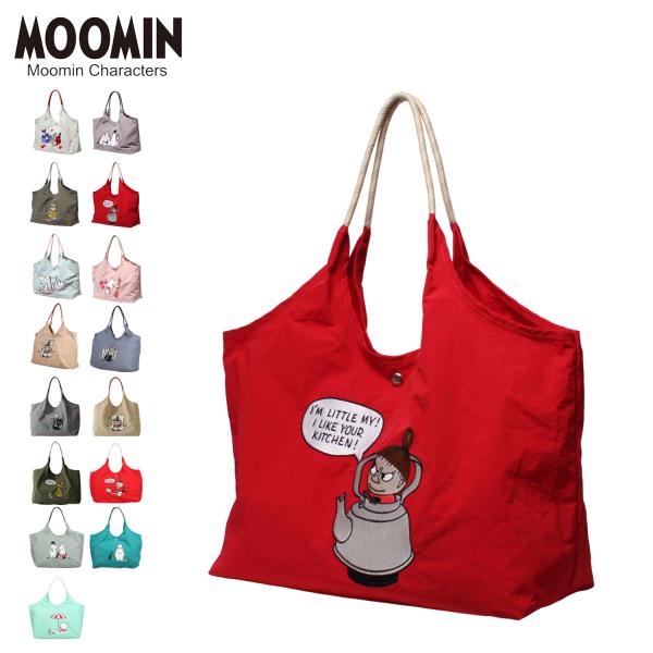 MOOMIN ムーミン トートバッグ エコバッグ ミイ スナフキン ニョロニョロ レディース 15L...
