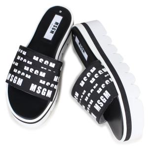 エムエスジーエム サンダル レディース MSGM コンフォートサンダル 厚底 COMFORT SANDALS 2441MDS20 110 ブラック｜sugaronlineshop