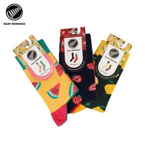 MANY MORNINGS メニーモーニングス 靴下 ソックス メンズ レディース 3足セット FRUITS SET SOCKS マルチカラー｜sugaronlineshop