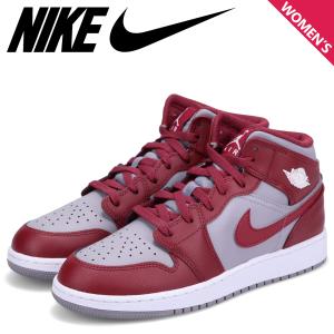 NIKE ナイキ エアジョーダン 1 ミッド スニーカー レディース AIR JORDAN 1 MID GS レッド DQ8423-615｜sugaronlineshop