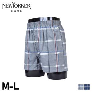 NEWYORKER HOME ニューヨーカーホーム トランクス メンズ 前開き インナー アンダーウェア パンツ 下着 グレー ネイビー 0632-01｜sugaronlineshop