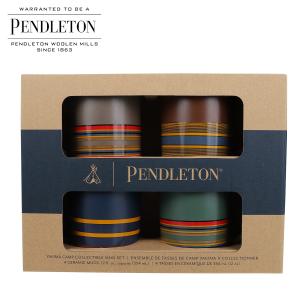 PENDLETON ペンドルトン マグカップ 大きい ブランド 4個セット 355ml キャンプ ストライプ CAMP STRIPE MATTE MUG SET｜sugaronlineshop