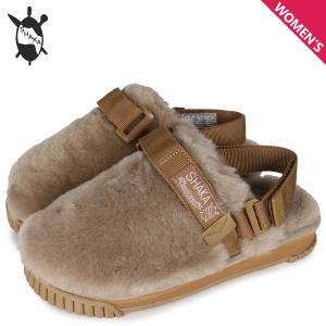 シャカ SHAKA サンダル レディース ファー スナッグ クロッグ ムートン SNUG CLOG MOUTON ダーク ベージュ 433207｜sugaronlineshop