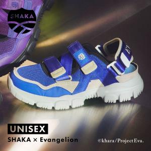 シャカ SHAKA スニーカー サンダル スポーツサンダル メンズ 新世紀エヴァンゲリオン コラボ EVA-00 零号機 限定 EVANGELION ブルー SK-217EVA