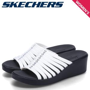 SKECHERS スケッチャーズ サンダル アーチフィット ランブル ホットショット レディース 厚底 ウェッジソール ARCH FIT RUMBLE HOTSHOTS! ホワイト 白 119529｜sugaronlineshop