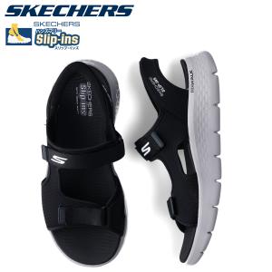 SKECHERS スケッチャーズ スリップインズ ゴーウォーク フレックス SD サンダル ストラップサンダル メンズ SLIP-INS GO WALK FLEX SANDAL ブラック 黒 229210｜シュガーオンラインショップ