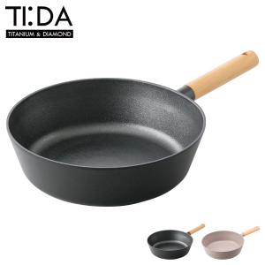 ティーダ TI:DA フライパン マルチパン 28cm チタン ダイヤモンド Wコーティング ガス IH対応 深底 軽量 MULTI PAN KKN-TD28M｜sugaronlineshop