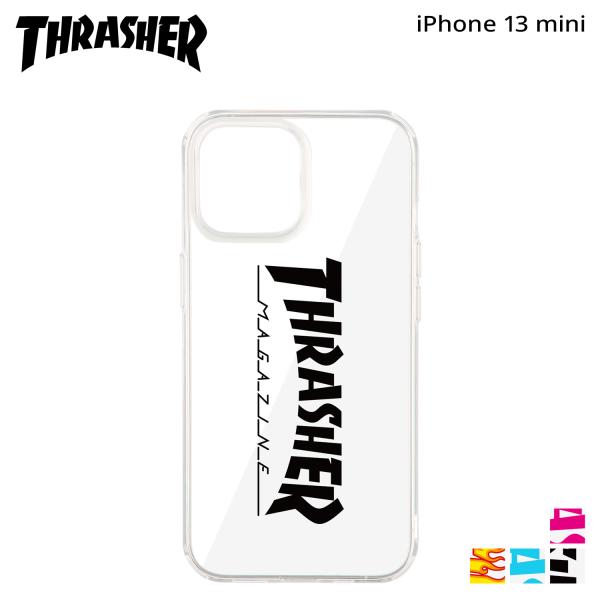 THRASHER iphone13 mini スマホケース メンズ レディース 携帯 クリア 透明 ...