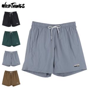 ワイルドシングス WILD THINGS パンツ トロピカル ショートパンツ ショーツ メンズ TROPICAL SHORTS ブラック ブラウン ブルー グリーン WT24025SK｜sugaronlineshop