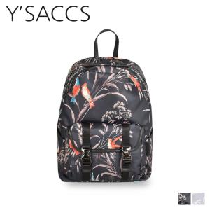 Y’SACCS イザック リュック バッグ バックパック レディース 通学 BIRD PRINT DAYPACK ブラック グレー 黒 10-004-03 母の日｜sugaronlineshop